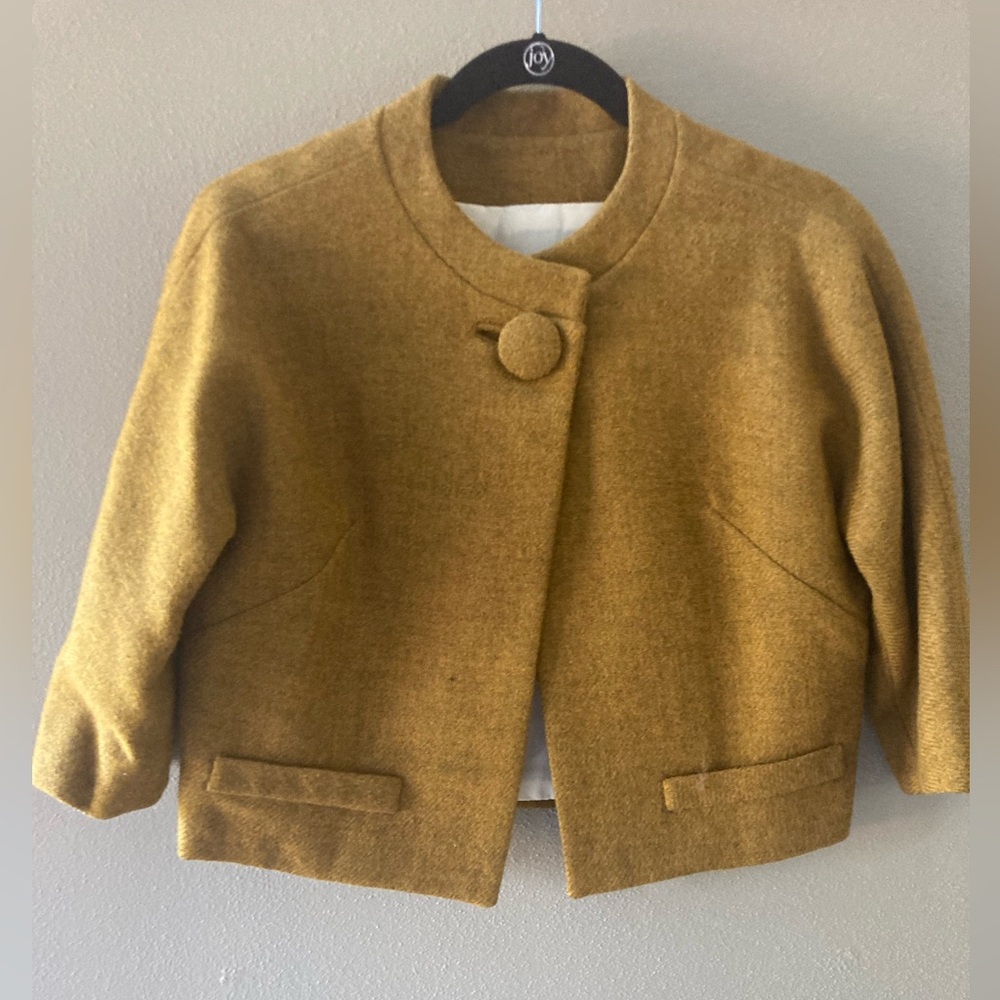 Vintage Handmade Custom Wool Tan Jacket